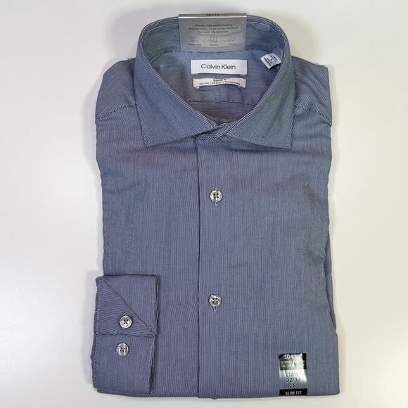 Calvin Klein Other - Calvin Klein Steel Men's Slim-Fit Stretch Dress Shirt blue 14.5 32-33 $85